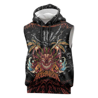 Aloha Halloween Sleeveless Hoodie Horror Tiki Heavy Metal Style LT05 Black - Polynesian Pride