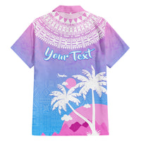Personalised Fiji Your Paradise Festival Family Matching Tank Maxi Dress and Hawaiian Shirt With Fijian Masi Tapa Pattern LT05 - Polynesian Pride