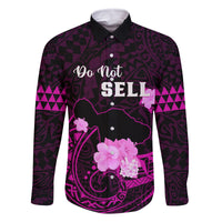 Hawaii Strong Maui Family Matching Off Shoulder Short Dress and Hawaiian Shirt Lahaina Is Not For Sale LT05 Dad's Shirt - Long Sleeve Pink - Polynesian Pride