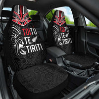 Aotearoa Toitu Te Tiriti Car Seat Cover New Zealand Honour The Treaty LT05 One Size Black - Polynesian Pride