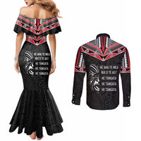 Aotearoa Toitu Te Tiriti Couples Matching Mermaid Dress and Long Sleeve Button Shirt New Zealand Honour The Treaty LT05 - Polynesian Pride