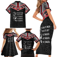 Aotearoa Toitu Te Tiriti Family Matching Short Sleeve Bodycon Dress and Hawaiian Shirt New Zealand Honour The Treaty LT05 - Polynesian Pride