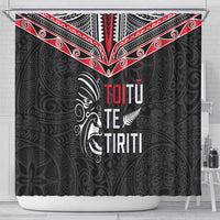 Aotearoa Toitu Te Tiriti Shower Curtain New Zealand Honour The Treaty LT05 - Polynesian Pride