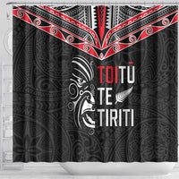 Aotearoa Toitu Te Tiriti Shower Curtain New Zealand Honour The Treaty LT05 - Polynesian Pride
