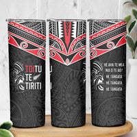 Aotearoa Toitu Te Tiriti Skinny Tumbler New Zealand Honour The Treaty LT05 - Polynesian Pride