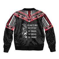 Aotearoa Toitu Te Tiriti Sleeve Zip Bomber Jacket New Zealand Honour The Treaty