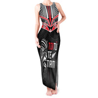 Aotearoa Toitu Te Tiriti Tank Maxi Dress New Zealand Honour The Treaty LT05 Women Black - Polynesian Pride