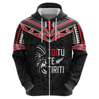 Aotearoa Toitu Te Tiriti Zip Hoodie New Zealand Honour The Treaty LT05 - Polynesian Pride