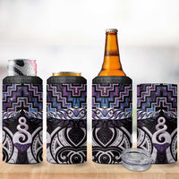 New Zealand Maori 4 in 1 Can Cooler Tumbler Poutama Pikorua Purple Paua Shell LT05 - Polynesian Pride