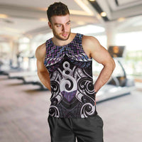 New Zealand Maori Men Tank Top Poutama Pikorua Purple Paua Shell