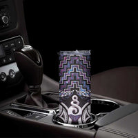 New Zealand Maori Skinny Tumbler Poutama Pikorua Purple Paua Shell LT05 - Polynesian Pride