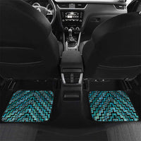 New Zealand Maori Car Mats Poutama Manaia Turquoise Paua Shell LT05 Set 2pcs - Back Turquoise - Polynesian Pride