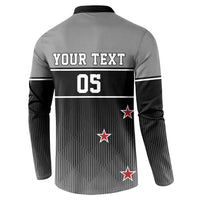 Custom New Zealand Cricket Button Sweatshirt Black Cap Unbeatable