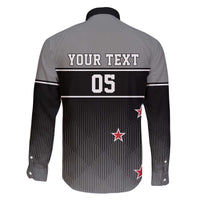 Custom New Zealand Cricket Family Matching Off The Shoulder Long Sleeve Dress and Hawaiian Shirt Black Cap Unbeatable LT05 - Polynesian Pride