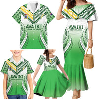 Custom Cook Islands Avaiki Rugby Family Matching Mermaid Dress and Hawaiian Shirt Go Champions LT05 - Polynesian Pride