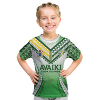 Custom Cook Islands Avaiki Rugby Kid T Shirt Go Champions - Polynesian Pride