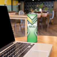 Custom Cook Islands Avaiki Rugby Skinny Tumbler Go Champions LT05 - Polynesian Pride