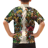 Hawaii And Japan Hawaiian Shirt Tiki With Oni Mask - Polynesian Pride