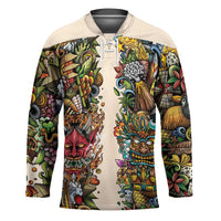 Hawaii And Japan Hockey Jersey Tiki With Oni Mask - Polynesian Pride