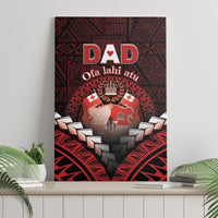 Tonga Happy Father's Day Canvas Wall Art Ofa Lahi Atu Dad Polynesian Tribal