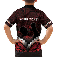 Personalised Tonga Happy Father's Day Family Matching Off Shoulder Maxi Dress and Hawaiian Shirt Ofa Lahi Atu Dad Polynesian Tribal LT05 - Polynesian Pride