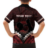 Personalised Tonga Happy Father's Day Family Matching Tank Maxi Dress and Hawaiian Shirt Ofa Lahi Atu Dad Polynesian Tribal
