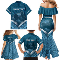 Personalised Fiji Happy Father's Day Family Matching Mermaid Dress and Hawaiian Shirt Au Lomani Iko Dad Polynesian Tribal LT05 - Polynesian Pride