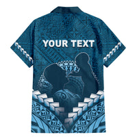 Personalised Fiji Happy Father's Day Family Matching Mermaid Dress and Hawaiian Shirt Au Lomani Iko Dad Polynesian Tribal LT05 - Polynesian Pride