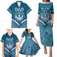 Personalised Fiji Happy Father's Day Family Matching Puletasi and Hawaiian Shirt Au Lomani Iko Dad Polynesian Tribal LT05 - Polynesian Pride