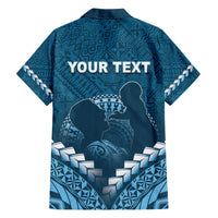 Personalised Fiji Happy Father's Day Hawaiian Shirt Au Lomani Iko Dad Polynesian Tribal LT05 - Polynesian Pride