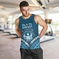 Personalised Fiji Happy Father's Day Men Tank Top Au Lomani Iko Dad Polynesian Tribal