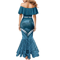 Personalised Fiji Happy Father's Day Mermaid Dress Au Lomani Iko Dad Polynesian Tribal LT05 - Polynesian Pride