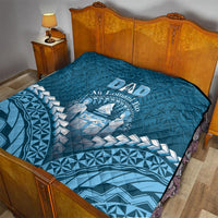 Fiji Happy Father's Day Quilt Au Lomani Iko Dad Polynesian Tribal
