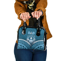 Fiji Happy Father's Day Shoulder Handbag Au Lomani Iko Dad Polynesian Tribal