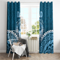 Fiji Happy Father's Day Window Curtain Au Lomani Iko Dad Polynesian Tribal