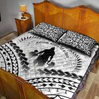 New Zealand Happy Father's Day Quilt Bed Set Aroha Ahau Ki A Koe Papa Polynesian Tribal