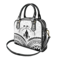 New Zealand Happy Father's Day Shoulder Handbag Aroha Ahau Ki A Koe Papa Polynesian Tribal
