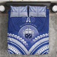 Samoa Happy Father's Day Bedding Set Ou Te Alofa Ia Te Oe Tama Dad Polynesian Tribal