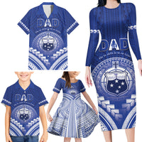 Personalised Samoa Happy Father's Day Family Matching Long Sleeve Bodycon Dress and Hawaiian Shirt Ou Te Alofa Ia Te Oe Tama Dad Polynesian Tribal LT05 - Polynesian Pride