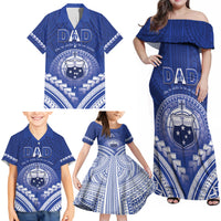 Personalised Samoa Happy Father's Day Family Matching Off Shoulder Maxi Dress and Hawaiian Shirt Ou Te Alofa Ia Te Oe Tama Dad Polynesian Tribal LT05 - Polynesian Pride