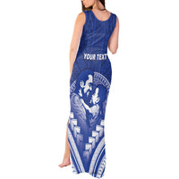 Personalised Samoa Happy Father's Day Tank Maxi Dress Ou Te Alofa Ia Te Oe Tama Dad Polynesian Tribal