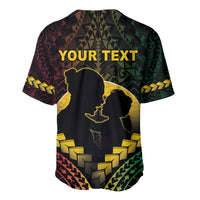 Personalised Vanuatu Happy Father's Day Baseball Jersey Mi Lavem Yu Papa Polynesian Tribal