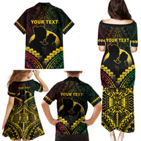 Personalised Vanuatu Happy Father's Day Family Matching Puletasi and Hawaiian Shirt Mi Lavem Yu Papa Polynesian Tribal LT05 - Polynesian Pride