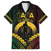 Personalised Vanuatu Happy Father's Day Family Matching Short Sleeve Bodycon Dress and Hawaiian Shirt Mi Lavem Yu Papa Polynesian Tribal