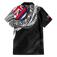 Hawaii Flag Day Family Matching Tank Maxi Dress and Hawaiian Shirt Hawaiian Maile Lei LT05 - Polynesian Pride