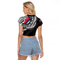 Hawaii Flag Day Raglan Cropped T Shirt Hawaiian Maile Lei