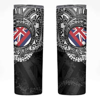 Hawaii Flag Day Skinny Tumbler Hawaiian Maile Lei LT05 Black - Polynesian Pride