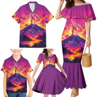 Hawaii Kilauea Volcano Family Matching Mermaid Dress and Hawaiian Shirt There Is Pele Goddess Of The Volcano LT05 - Polynesian Pride
