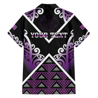 Personalised Aotearoa Moriori Family Matching Off The Shoulder Long Sleeve Dress and Hawaiian Shirt Maori Pattern New Zealand LT05 - Polynesian Pride