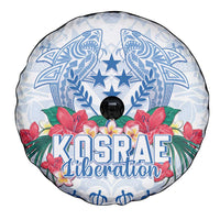 Happy Kosrae Liberation Day Spare Tire Cover Polynesian Shark Turtle Motif LT05 - Polynesian Pride